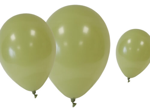 ballons 3 tailles vert olive lot de 24