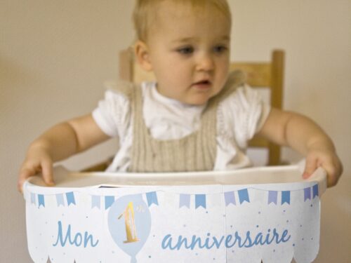 Dco chaise haute anniversaire 1 an