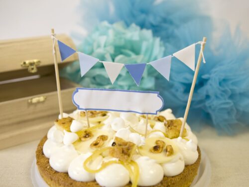 BB146 decoration gateau anniversaire bleu Décoration de gâteau - Bleu