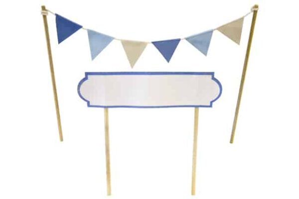 décoration gâteau bleu