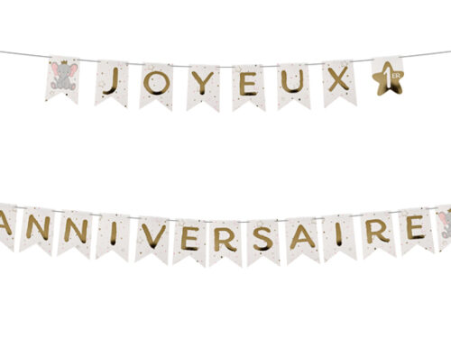 guirlande joyeux anniversaire éléphant