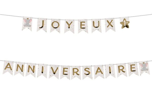 guirlande joyeux anniversaire éléphant