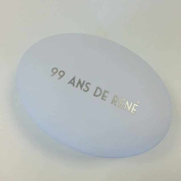 Boite à dragées métal ovale - blanche