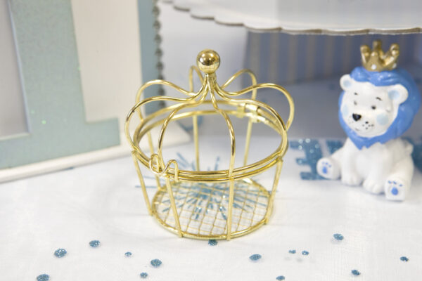 contenant couronne métal avec fermoir or