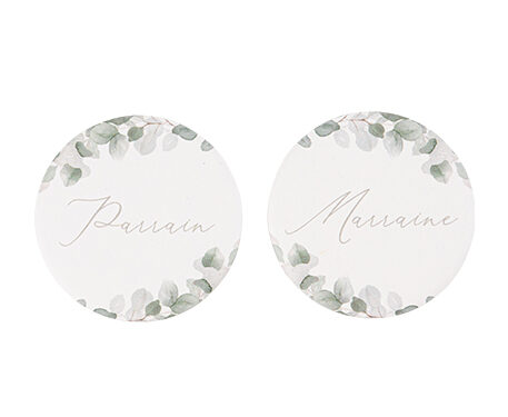 Badge parrain Marraine végétal