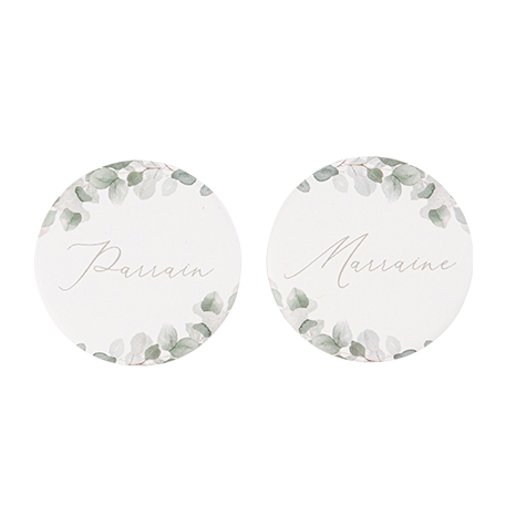 Badge parrain Marraine végétal