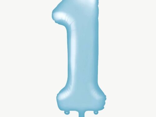 Ballon chiffre 1 XL bleu 86 cm