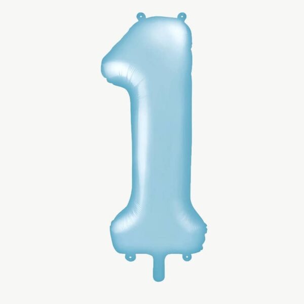 Ballon chiffre 1 XL bleu 86 cm