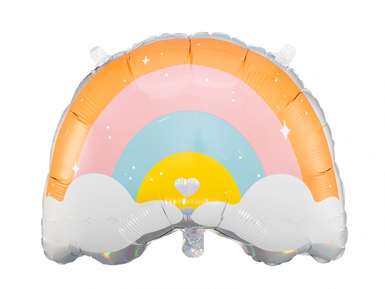 ballon arc en ciel pastel