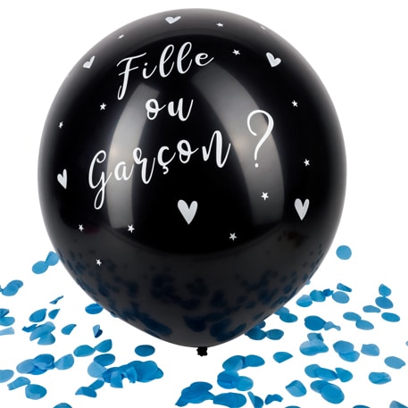 Ballon gender Reveal fille ou garcon bleu 79210