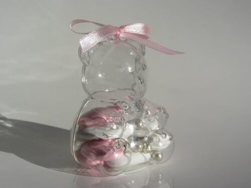 Contenant dragées ourson en plexi - dragées bapteme