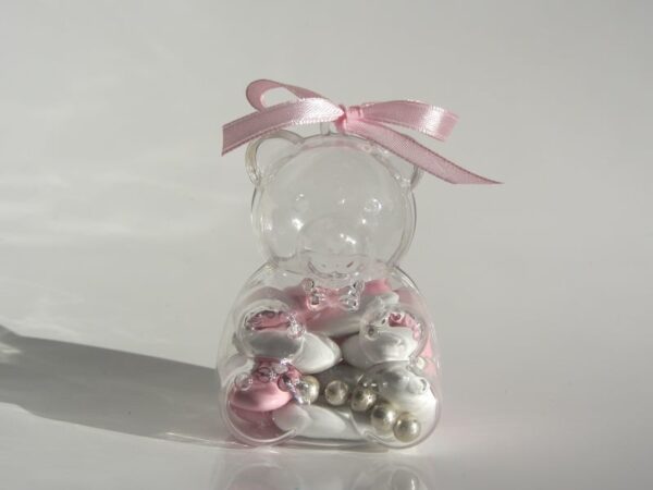 Contenant dragées ourson en plexi - dragées bapteme