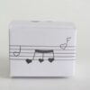 Boite à dragées musique cube - Blanc -Lot de 10