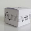 Boite à dragées musique cube - Blanc -Lot de 10