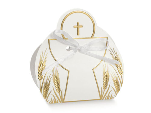 Boite à dragees calice doré