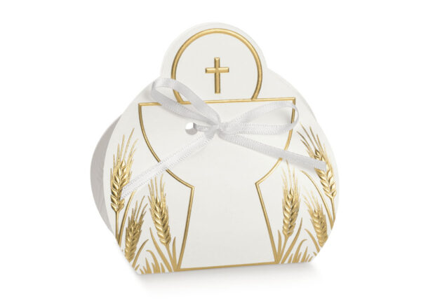 Boite à dragees calice doré