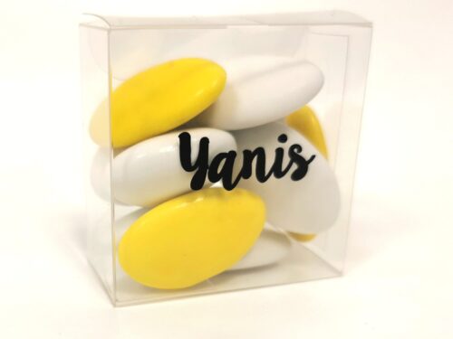 Boite a dragees carré transparent