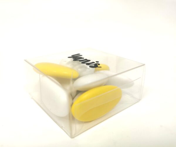 Boite a dragees carré transparent