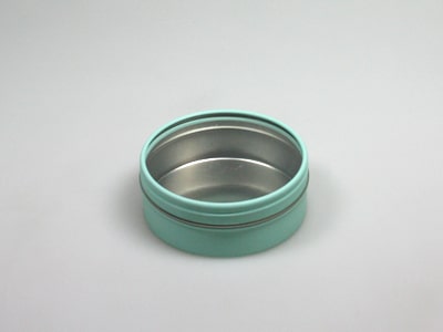 boite à dragées en métal turquoise