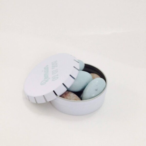 Boite à dragées ronde clic-clac - Rose