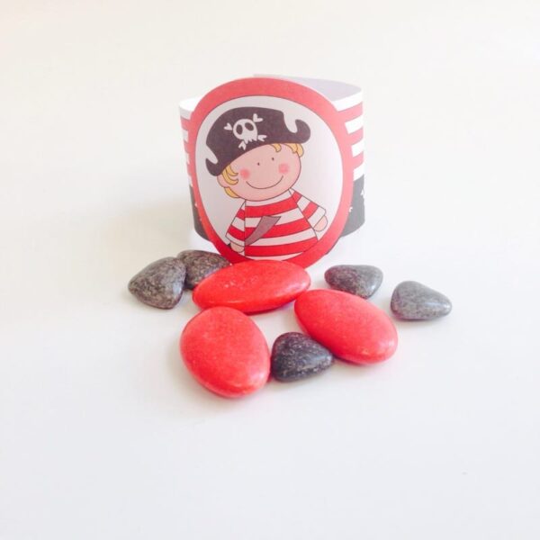 Rond de serviette - Dragées baptême Pirate