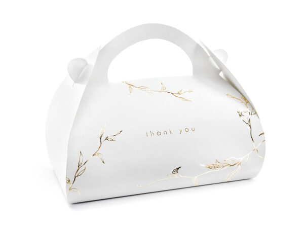 boite a gateaux blanc et or