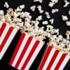 Boite a pop-corn rayure rouge et blanc