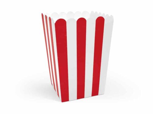 Boite a pop-corn rayure rouge et blanc