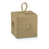 Contenant Dragées Kraft - Cube coeur - Cordelette - Lot de 10