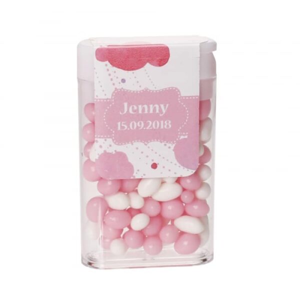 Sticker tic tac nuage rose