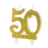 Bougie 50 ans doré OR