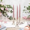 Bougie chandelier Rose gold déco mariage