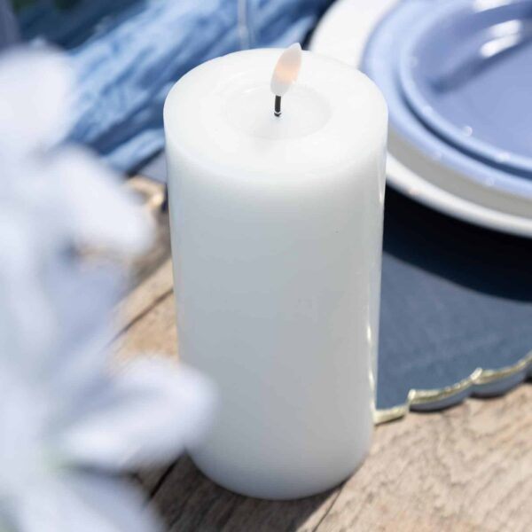 Bougie LED - Blanc - 10 x 7 cm
