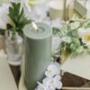 Bougie led vert eucalyptus 15 cm