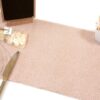 Chemin de table rose gold pailleté effet métal