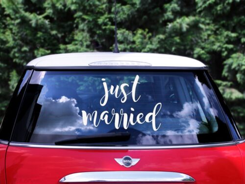 sticker mariage voiture