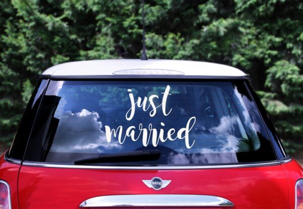 sticker mariage voiture