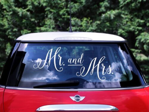 Stickers mariage deco voiture