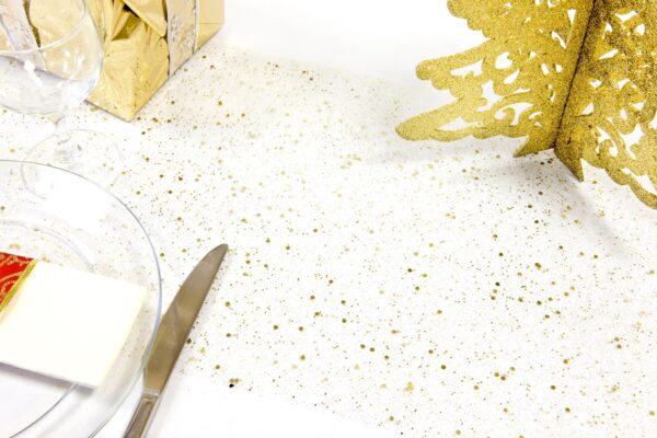 MSC CHEMIN DE TABLE TULLE PAILLETE