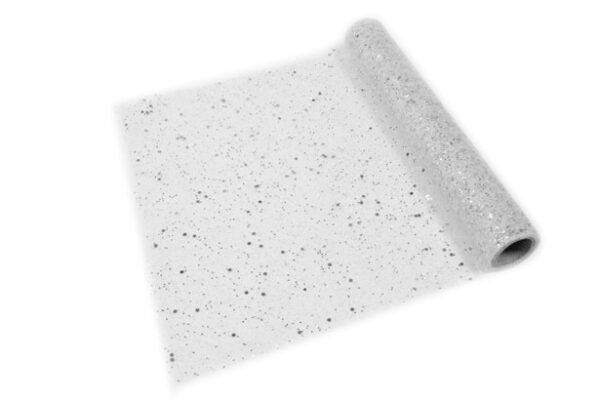 chemin de table pailleté argent