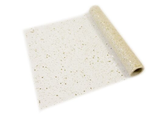 chemin de table pailleté or