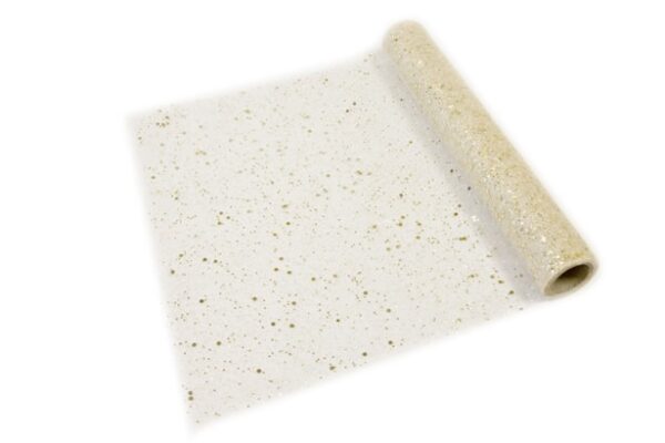 chemin de table pailleté or