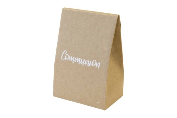 Boite à dragées Communion - Pochette Kraft - Lot de 6