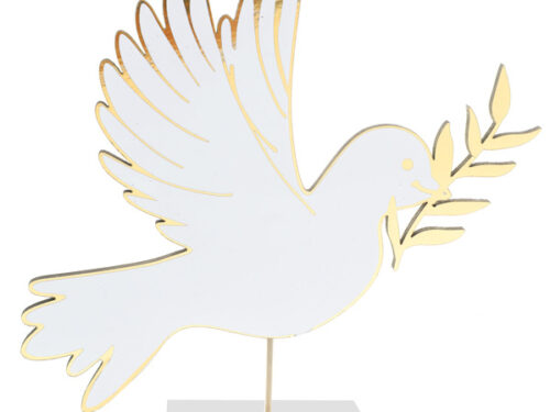 centrede table communion blanc et Or