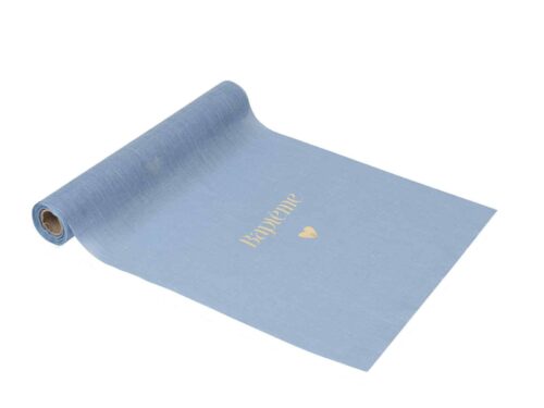 Chemin de table Bapteme bleu galaxie bleu orage