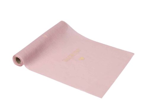 Chemin de table Bapteme vieux rose