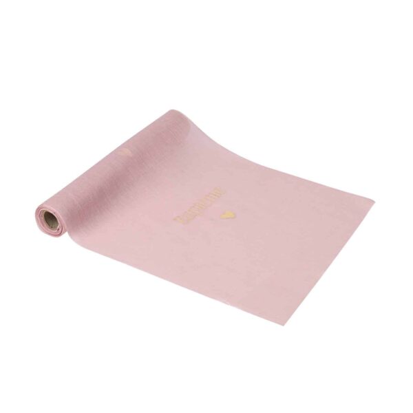 Chemin de table Bapteme vieux rose