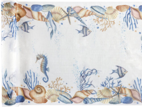 Chemin de table coquillage Decoration theme mer (1)