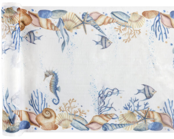 Chemin de table coquillage Decoration theme mer (1)