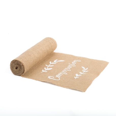 Chemin de table jute communion